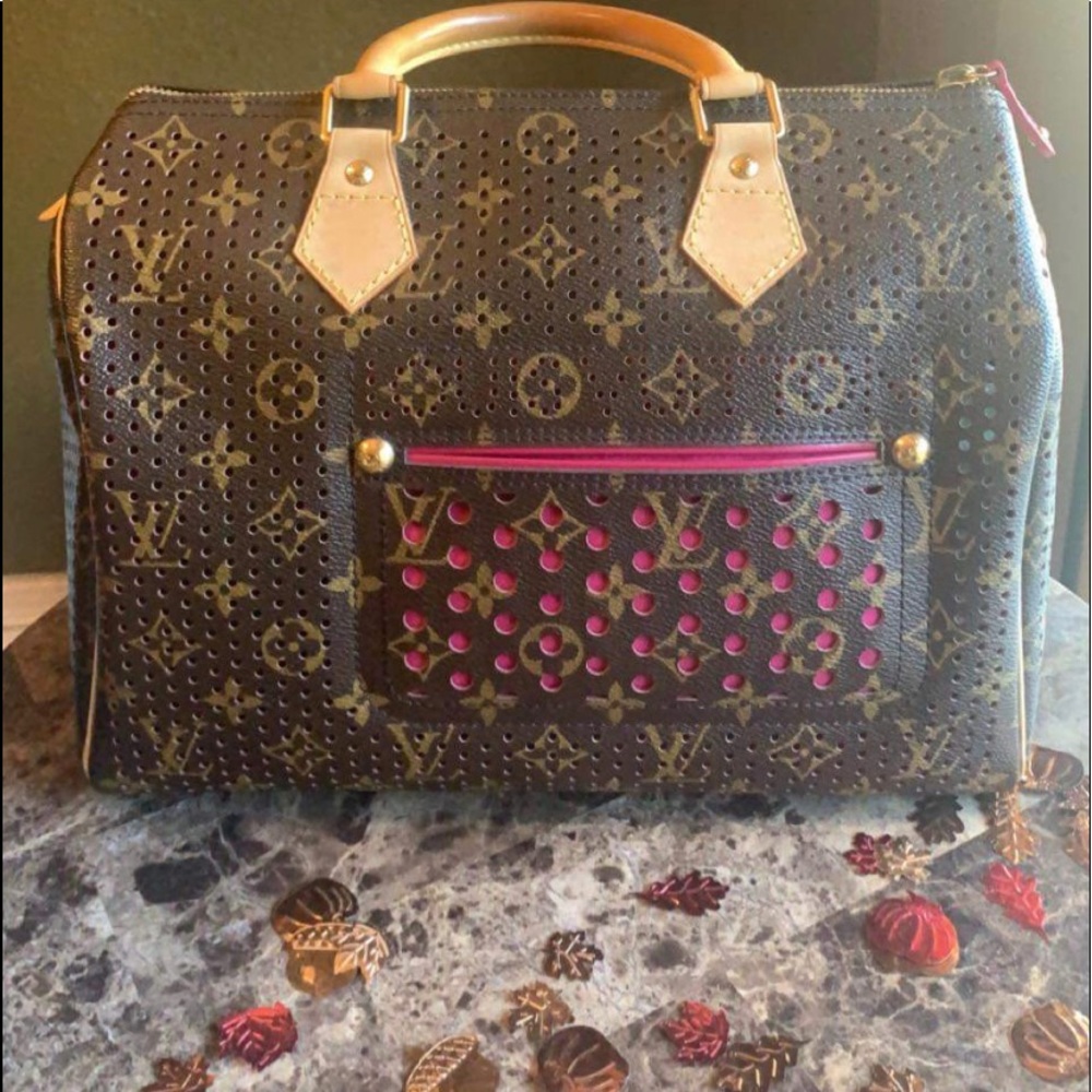 SOLD Louis Vuitton stunning perforated speedy 30